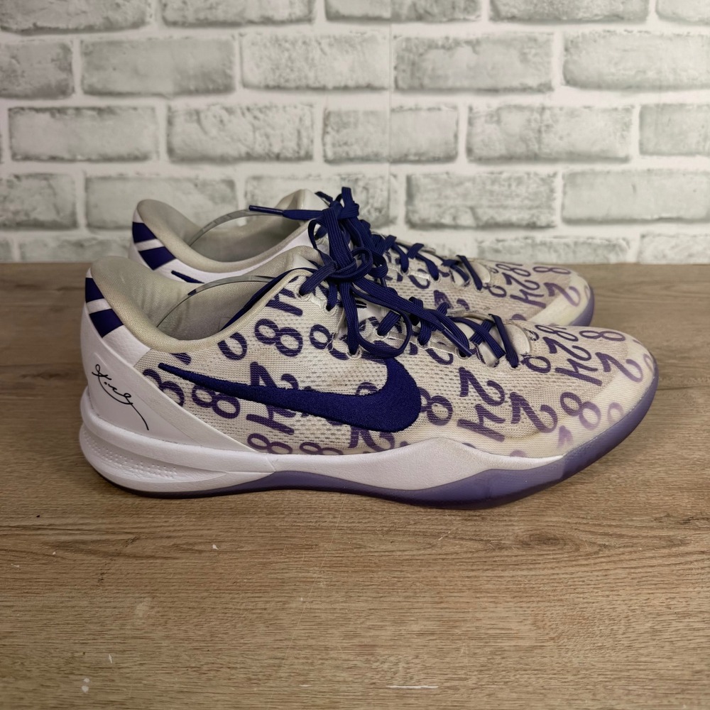 Nike Kobe 8 Protro Basketball Shoes Court Purple White Mens 13